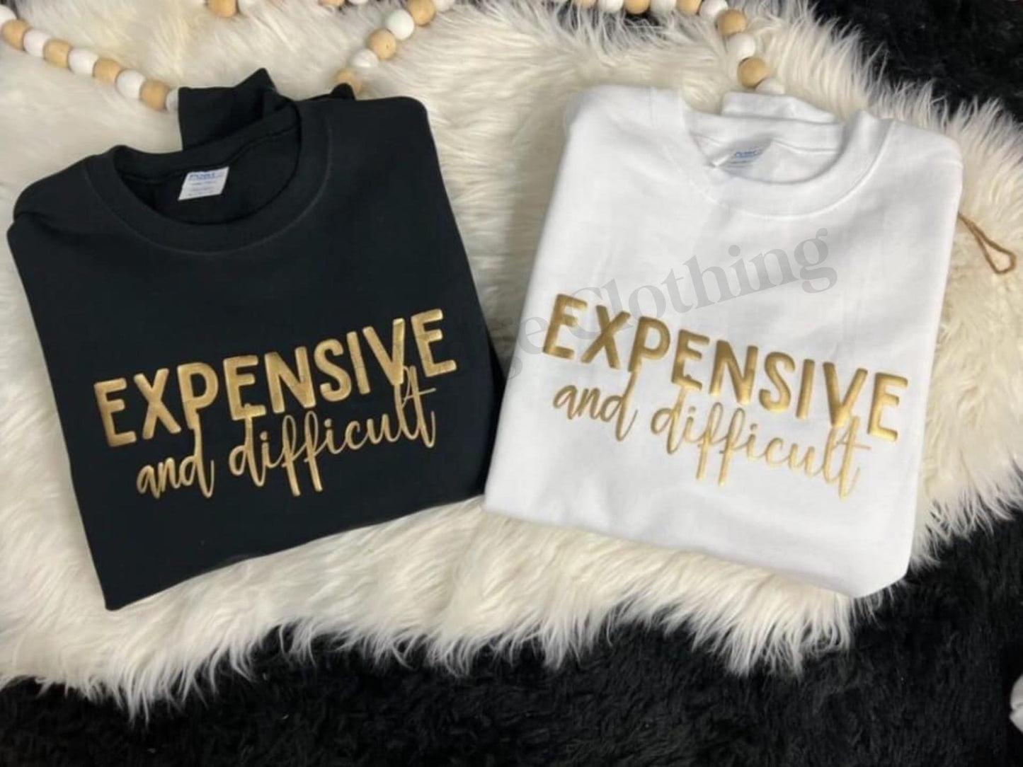 Women's Crewneck Pre Order Expensive and Difficult PUFF PRINT
