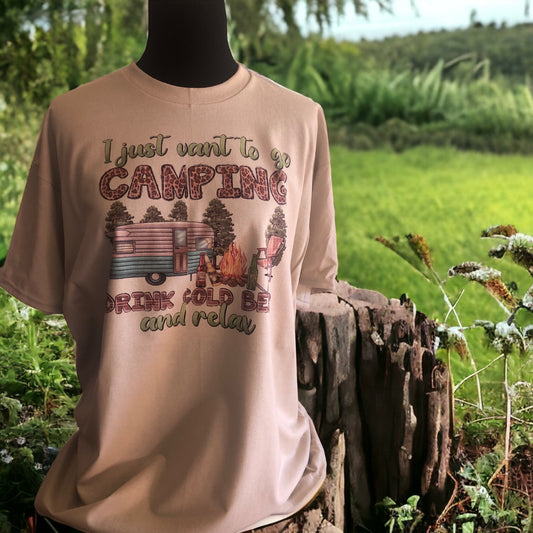 I Just want to go Camping tee preorder