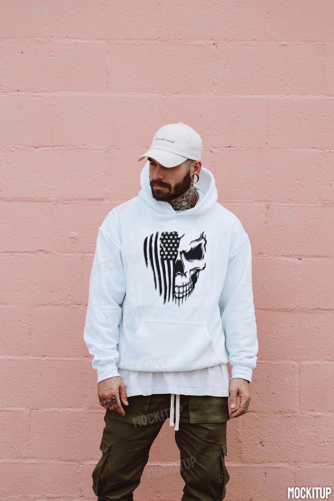 Men's Hoodie Pre Order Flag/Skull