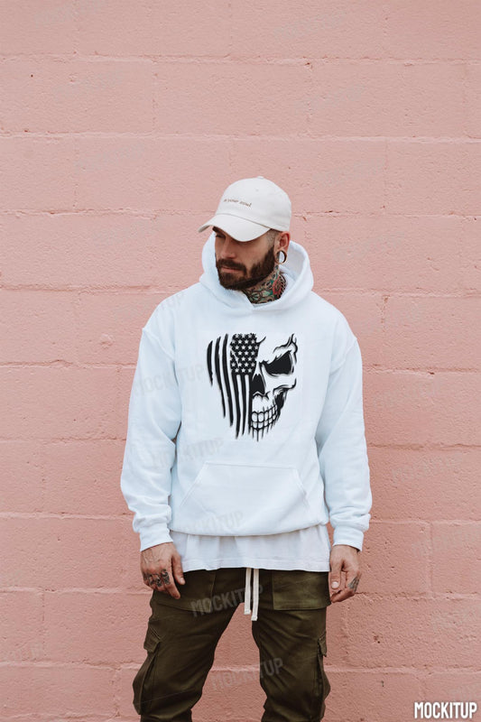 Men's Hoodie Pre Order Flag/Skull